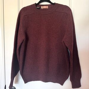 Lazarus 100% Virgin Wool Vintage Burgundy Sweater Made in Italy Size Large